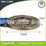 Antique Gold Plated Free Design Custom Sport Medals With Ribbon thumbnail-6