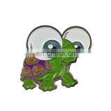 high quality cheap wholesale die struck printed hard soft enamel custom frog pin badge