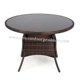 Outdoor Round Rattan Glass  Tables