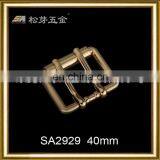 China supplier manufacture new style golden roller single prong pin buckles