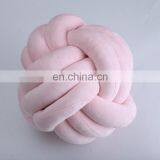 Unique Modern Polyester Crystal Velvet Chunky Knotted Ball Pillow Cushion With Core And Filling thumbnail-2