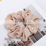 Women Pearl Elastic Rubber Bands Headwear Headband Girls Scrunchies Solid Silk Hair Tie Rope Ring Hair Accessories Free Shipping thumbnail-3