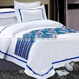 Cotton 400 Thread Count Hit Color Sateen Bedding Set White Bed Linen Hotel thumbnail-2