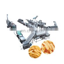 Hot sale Automatic Frozen French Fries Production Line Potato Chips Making Machine