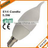 CE RoHS 5.5W 450lm E14 C37 Tail LED Candle Light thumbnail-1