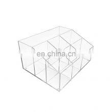 Clear Acrylic Desk Pen Organizer 7 Compartments Pencil Holder Desktop Acrylic Stationery Organizer for School Office thumbnail-4