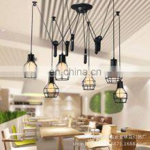 Retro Loft Industrial Iron Hanging Lights E27 110V 220V LED Black Pendant Lamps for Kitchen Living Room Bedroom Aisle Restaurant thumbnail-5