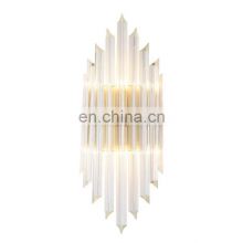 American luxury crystal wall lamp living room background wall lamp aisle staircase modern bedroom bedside lamp