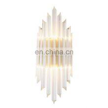 American luxury crystal wall lamp living room background wall lamp aisle staircase modern bedroom bedside lamp