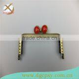 2015 NEW Antique Brass DIY Sewing Purse Frames Red Head Kiss Clasp With High Quality