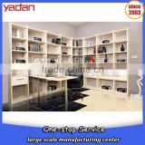 study room L-shape open book cabinet, Melamine wall cabinets for books