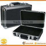 Small Black Aluminum Locking Storage Box, Carrying Case,Aluminum Pencil Case thumbnail-1