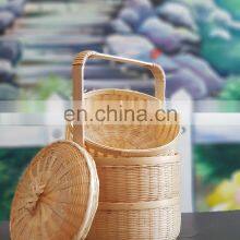 New Arrival 3 Tiers Bamboo Storage Basket With Handle Handmade Natural Gift Basket & Boxes Wholesale Made in Vietnam thumbnail-2