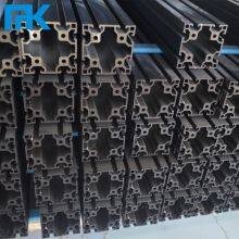 MK-8-8080 Customized 6063 T5 Aluminum Frame 8080 Black Anodized Industrial Aluminium Profile with Double Slots for SIM Racing Rig Cockpit Factory Price