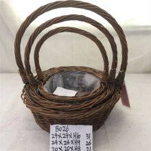 Support For Customization Wicker Basket Collapsible Wicker Wicker Willow Picnic Basket Hamper thumbnail-1