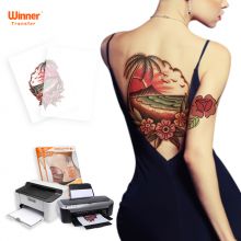 WinnerTransfer inkjet&laser clear&white safe non-toxic tattoo transfer paper nail stickers