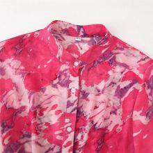 Spring and Summer New European and American Style Women's Clothing Fashion Temperament Long Sleeved Layered Belt Decoration Long Dress thumbnail-4