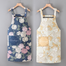 New Fashionable Women's Bib Apron Household Kitchen Work Clothes Polyester Apronapron thumbnail-3