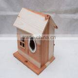 Garden New Unfinished Wooden Bird House Wholesale Decoration Handmade Birdcage