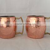 Bigger Brass Handle 304# Stainless Steel Solid Copper Plated Old Dutch International Moscow Mule 16-Ounce Copper Mug thumbnail-3
