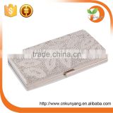White Beads shining evening clutch bags /high quality factory clutch bags for wholesale