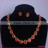 Dignified Crystal Chain Silver Fashion Jewelry Necklace Set thumbnail-1