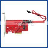 2 Port NGFF M.2 B + M Key SSD to PCI-E PCI Express 4X 4 Lane Adapter With Low Profile Bracket thumbnail-2