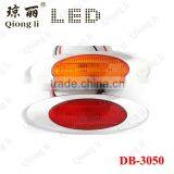 NEW PC Lens Chrome Housing Super Bright Oval Amber Super Bright LED Side Light