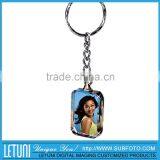 Clear Glass Photo Crystal Keychain thumbnail-1