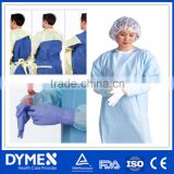 Open Back AAMI Level 3 Thumb up Protective Latex Free Anti Fluid Isolation Gown