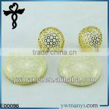 2014 New Fashion Ladies Stud Designs k Gold Rhinestones Color Gemstone Pearl Earrings in Zinc Alloy Jewelry E00096 thumbnail-2