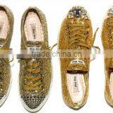 2016 New Design Ladies Shoes Material Fashion Shiny Sequin Glitter Fabric for Shoes Women Hot Sell in India Market T5795 thumbnail-5