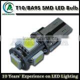T10 194 Wedge 5 SMD 5050 LED Bulb With PCB Base