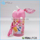 BPA FREE Cartoon Plastic Kids Water Bottle With Straw ~ thumbnail-4