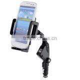 Car Phone Holder Universal Stander With Dual USB Cigarette Lighter for Mobile Phone / Smart Phone Holder thumbnail-4