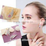 ED-57 Crystal Micro Paving Brass Material Top Quality White Gold Plated AAA Zircon Earring thumbnail-4