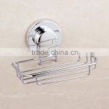 Chromed wire soap holder with suction cup for Showers