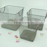 French Decorative Handmade Storage Wire Basket