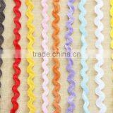 100% Polyester Ric Rac Ribbon Wave Edge Rayon Ribbon thumbnail-2