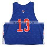 Sublimated Profesional New Design Boys Reversible Custom Lacrosse Pinny Tops thumbnail-4