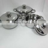 410# Stainless Steel 6 Pcs Belly-shape Metal Cookware thumbnail-1