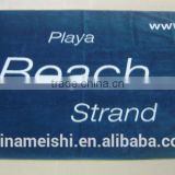 100 cotton velvet printed logo beach towel made in guangzhou