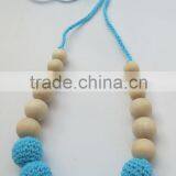 Teething Necklace, Beaded and Knotted Toy,Chomping Necklace thumbnail-3