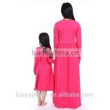 2016 Kids Boutique Clothes Cotton Long Designer One Piece Mommy and me Maxi Dress thumbnail-4