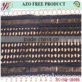 Summer New Black Hollow Out Small Grid With a Clover Lace Embroidery Fabric thumbnail-3