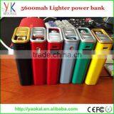 2015 New Design Lighter Power Bank 2600mah,portable Charger for Smart Phone,CE/Rohs/FCC