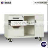 3 Drawer File Cabinet on Wheels Tambour Door Mobile Caddy Steel Waterproof Filing Cabinet thumbnail-1