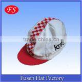 Red White Cycling Cap With Embroidery Logo and Printing Logo