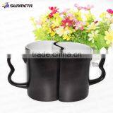 High Quality Heart Shape Magic Ceramic Sublimation Couple Mug thumbnail-2