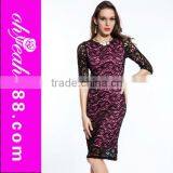 Paypal Accept Wholesale Price Long Sleeve Lace Fringe Sexy Club Dresses 2016 thumbnail-1